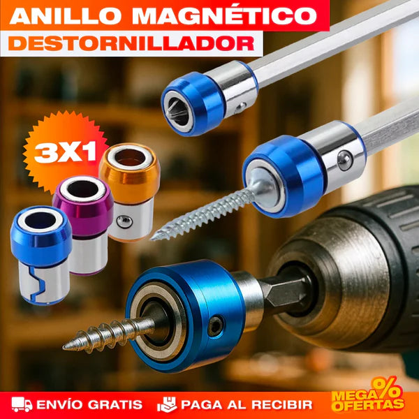 🔧 PROMO 3X1: Anillo Magnético Destornillador – Tu Mejor Aliado en Reparaciones