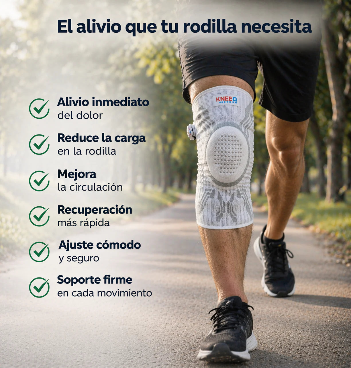 Rodillera de Soporte y Alivio RecuMovex-Medida Universal