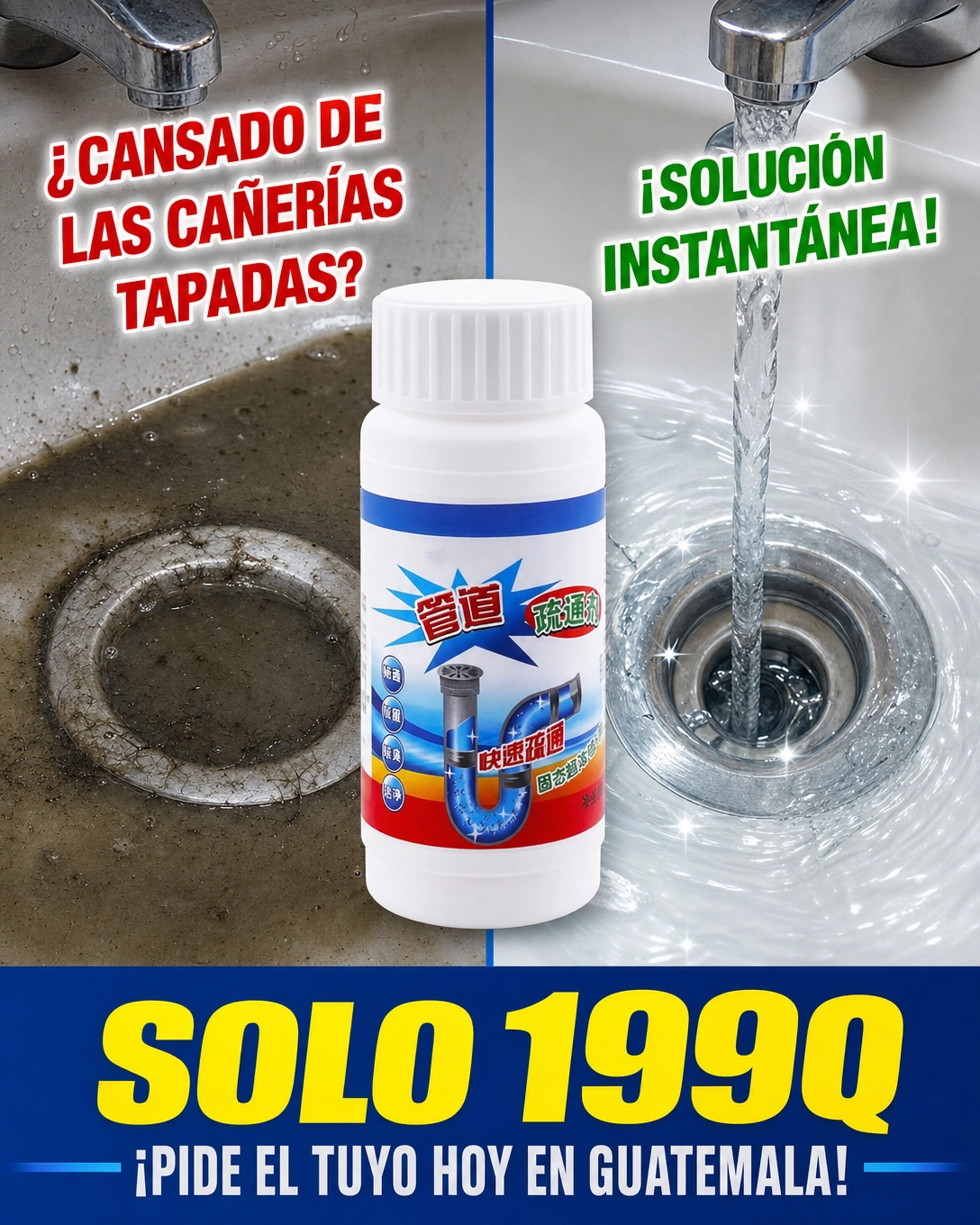 🚿🔥 TurboDrain Max™ – Destapa Cañerías y Desagües al Instante Sin Gastar en Plomeros