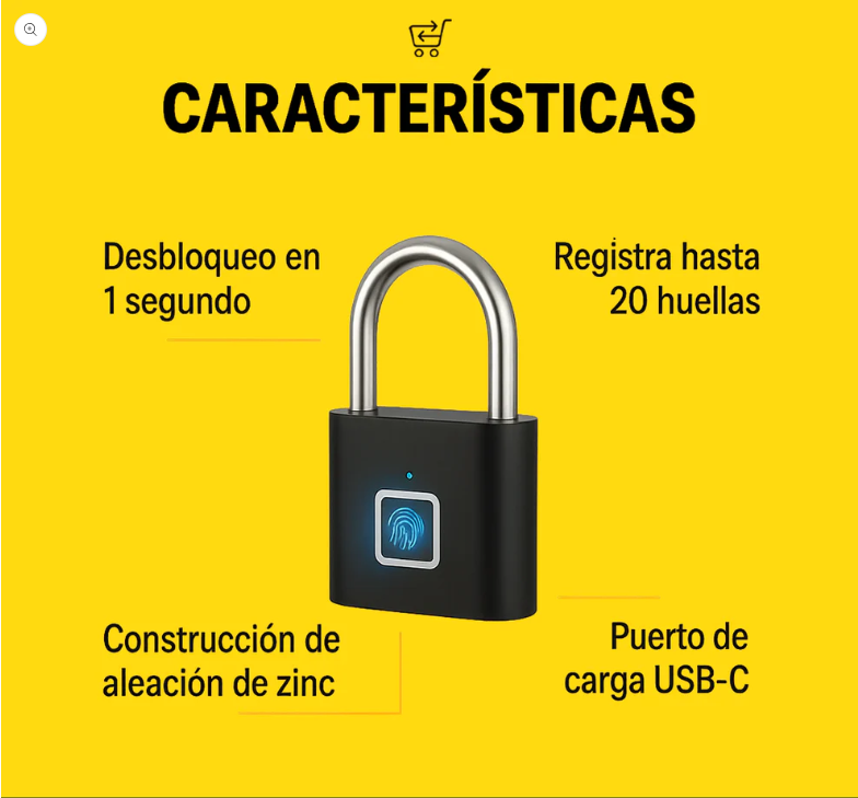 🔐 Candado Inteligente 5️⃣🔒 | ¡Seguridad de Otro Nivel con Solo un Toque!