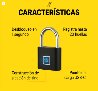 🔐 Candado Inteligente 5️⃣🔒 | ¡Seguridad de Otro Nivel con Solo un Toque!