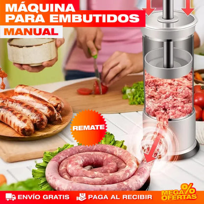 MÁQUINA EMBUTIDORA VERTICAL DE SALCHICHAS MANUAL