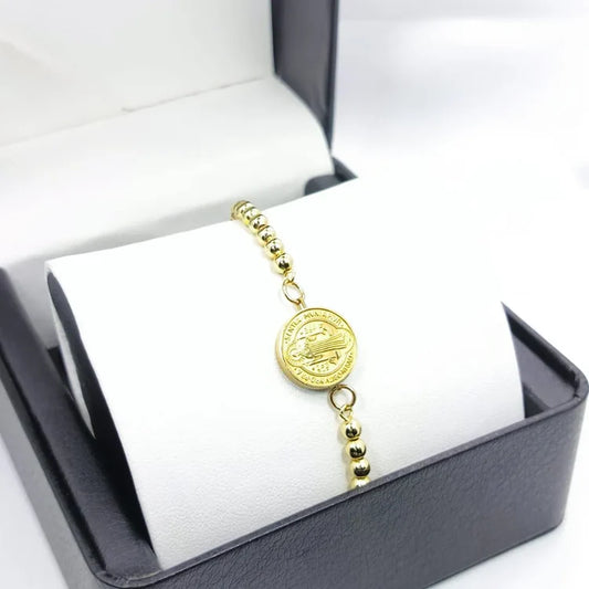 Pulsera san benito Baño de oro 18k Exito Ventas!
