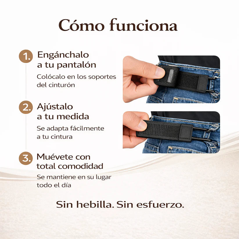 Cinturón sin hebilla unisex: olvídate de la presión, siéntete libre todo el día