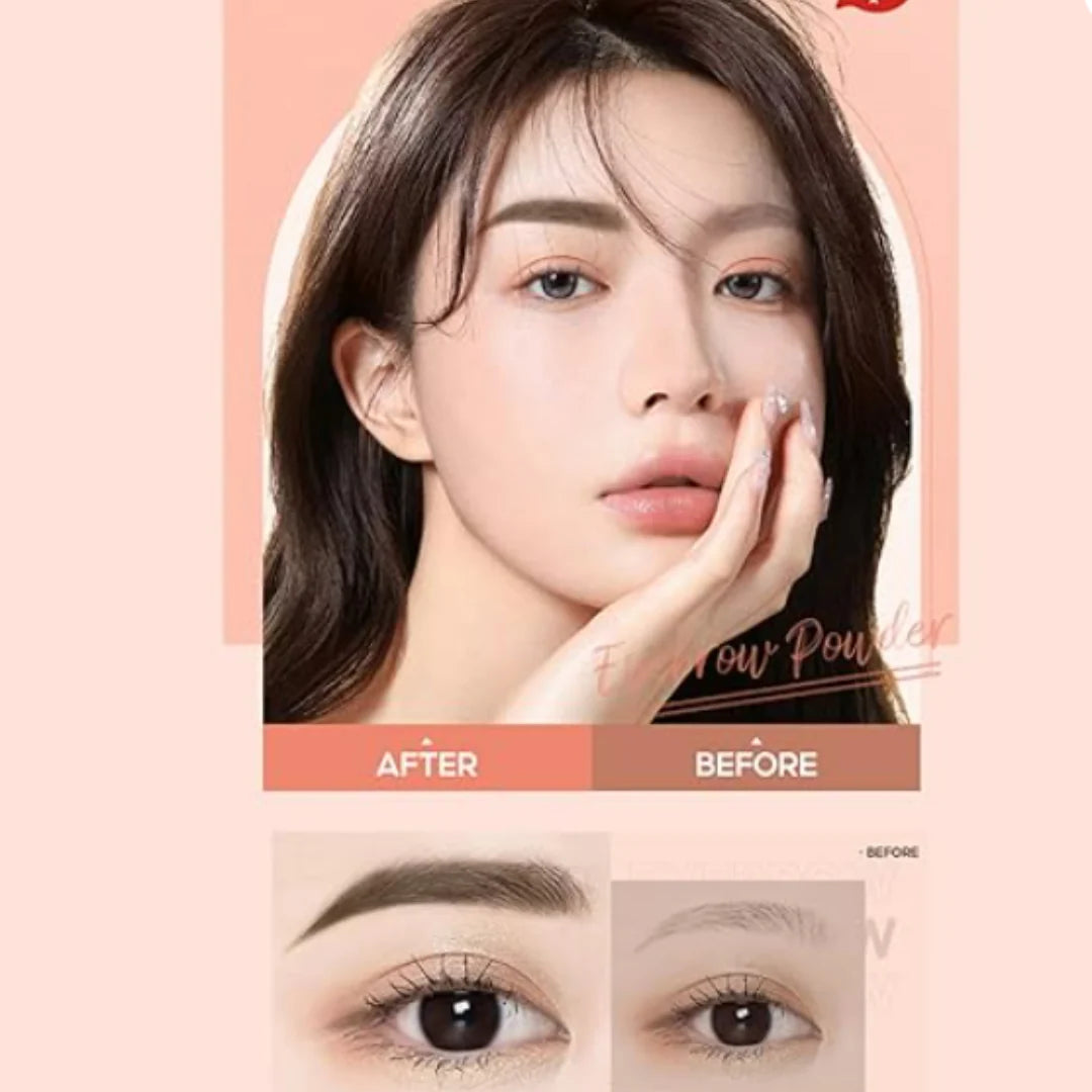 Kit BrowMagic™ – Polvo Sellador con Moldes para Cejas Perfectas y Cobertura Instantánea de Raíces