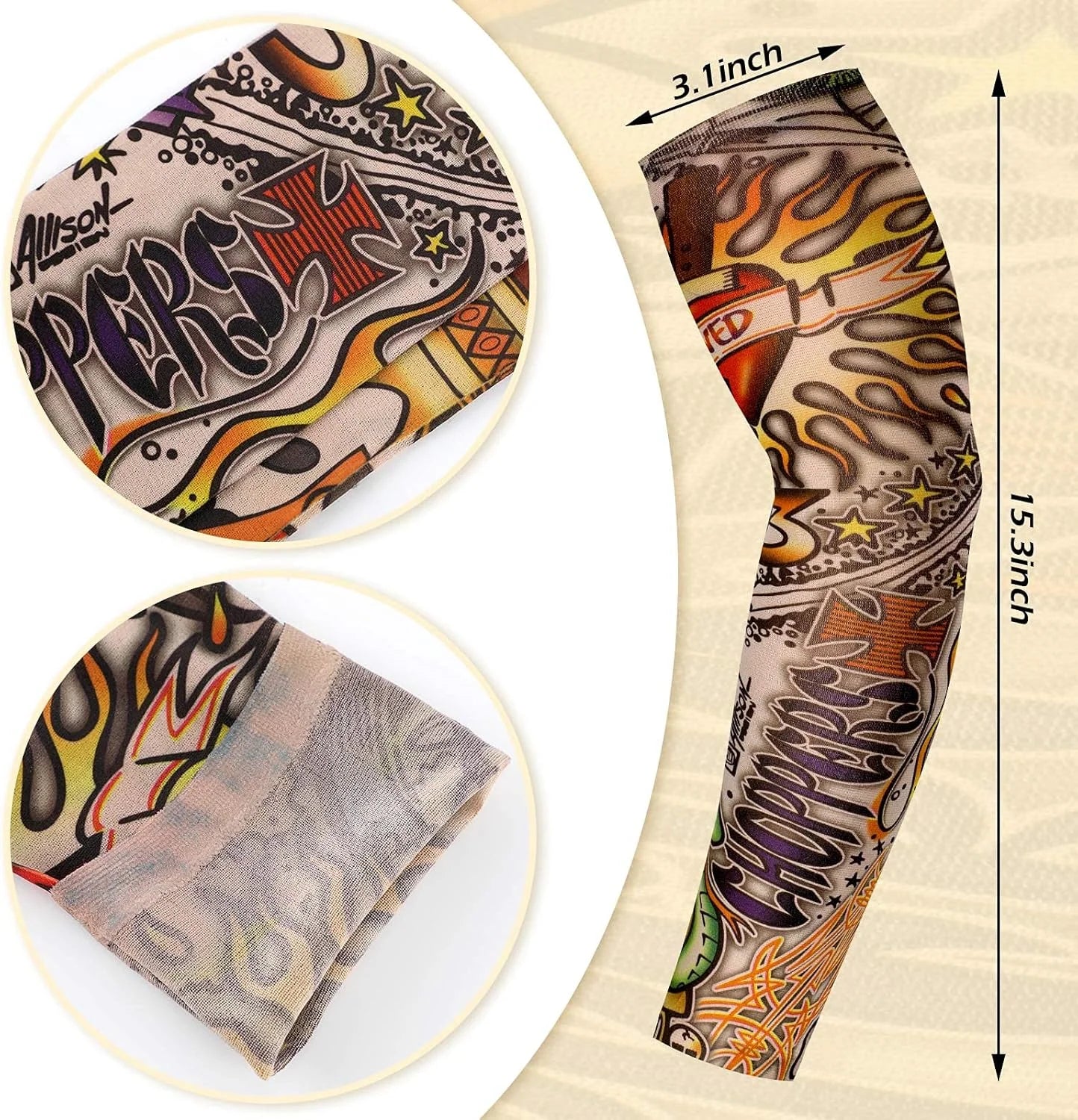 Manga de Tatuaje Realista Premium 🇪🇺 – Set de 10 unidades, look extremo sin dolor 🔥🖤