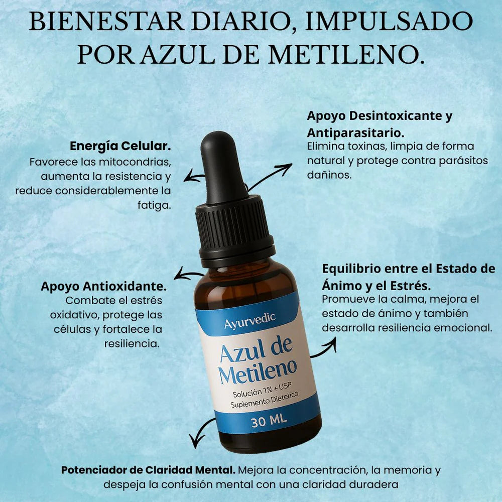 🔥 PROMO 2x1 Azul de Metileno Puro 30 ml – ¡Llévate el Doble!