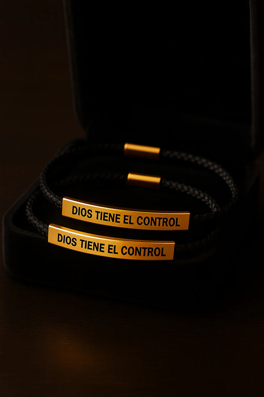 Pulsera de Fé y Esperanza "Dios Tiene el Control" | Acabada en Oro