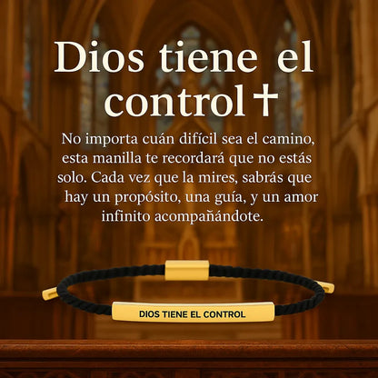 Pulsera de Fé y Esperanza "Dios Tiene el Control" | Acabada en Oro