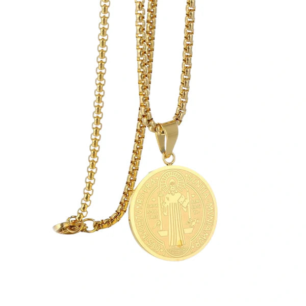 Collar San Benito Baño de oro 18k EXITO VENTAS!