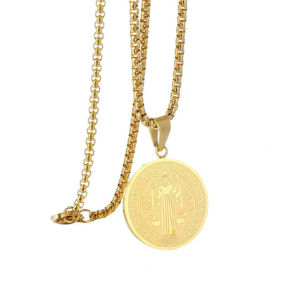 Collar San Benito Baño de oro 18k EXITO VENTAS!